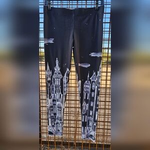 FOX SAVANT Victorian Night City Goth Steam Punk Leggings Sz L
